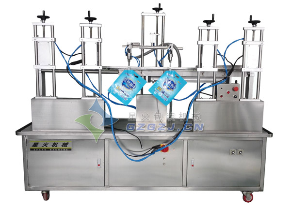 吸嘴袋灌裝旋蓋機/洗衣液吸嘴自立袋灌裝旋蓋機