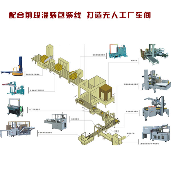 全自動(dòng)包裝生產(chǎn)流水線設(shè)備-后道自動(dòng)化包裝系統(tǒng)